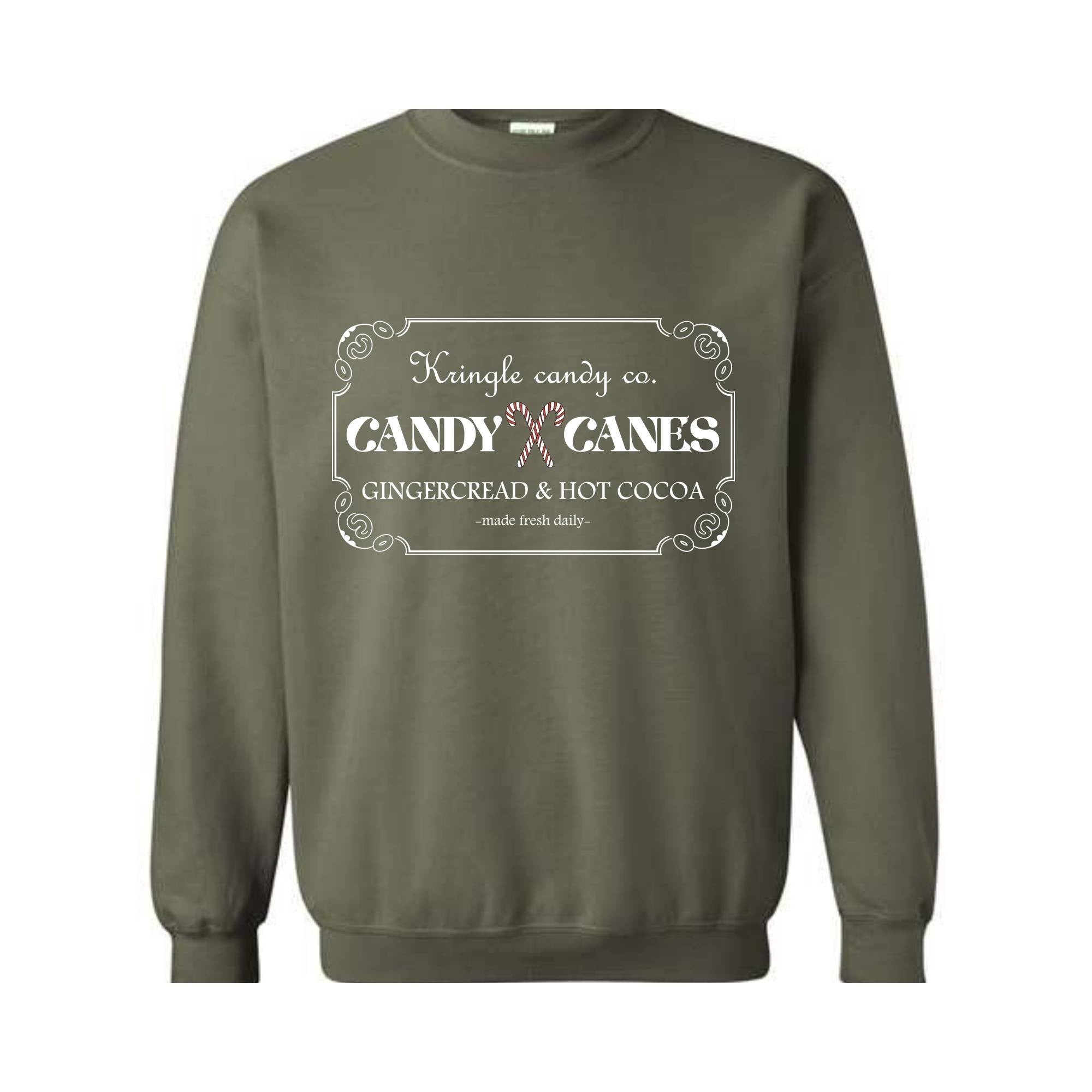 Kringle Candy Co. Sweatshirt, Candy Cane Sweat, Christmas Sweatshirt