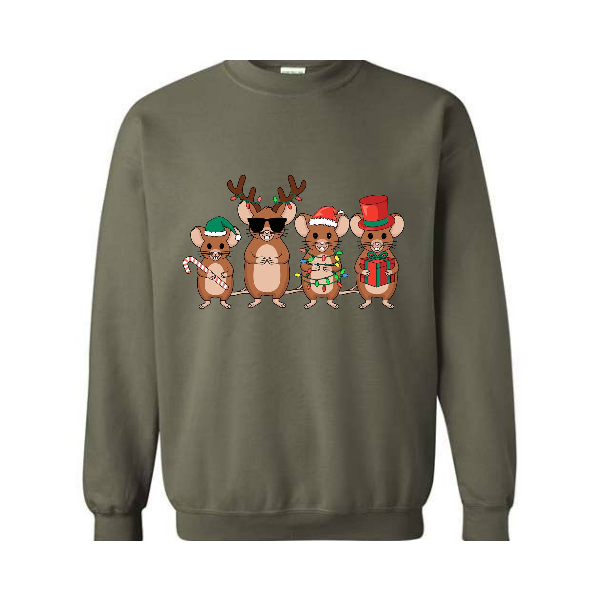 Christmas Mouse Shirt, Rat Sweatshirt, Mouse Gift, Holiday Sweater