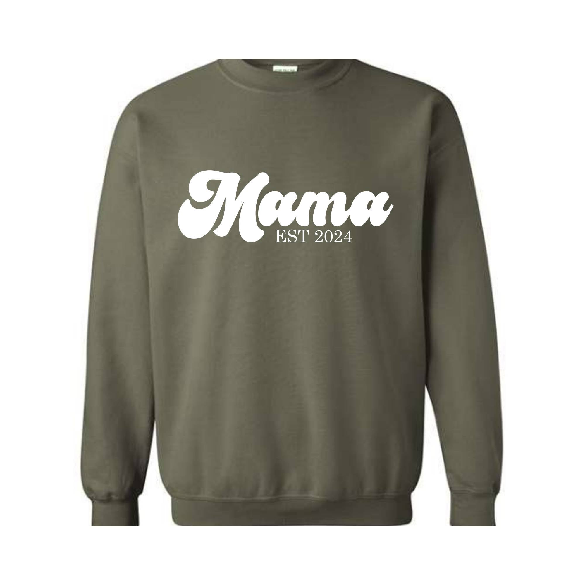 Mama Est 2024 Sweatshirt, Mama Sweatshirt, Mama To Be Hoodie, Future Mama Gift, New Mama Sweatshirt, Pregnancy Hoodie, Baby Shower Sweater