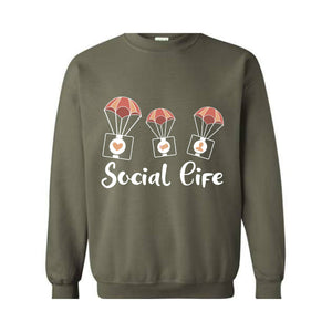 Social Life Sweater, Social Sweater, Trendy Sweater, Happy Day sweater, Holiday Sweater, Weekend sweater, Online Social Life