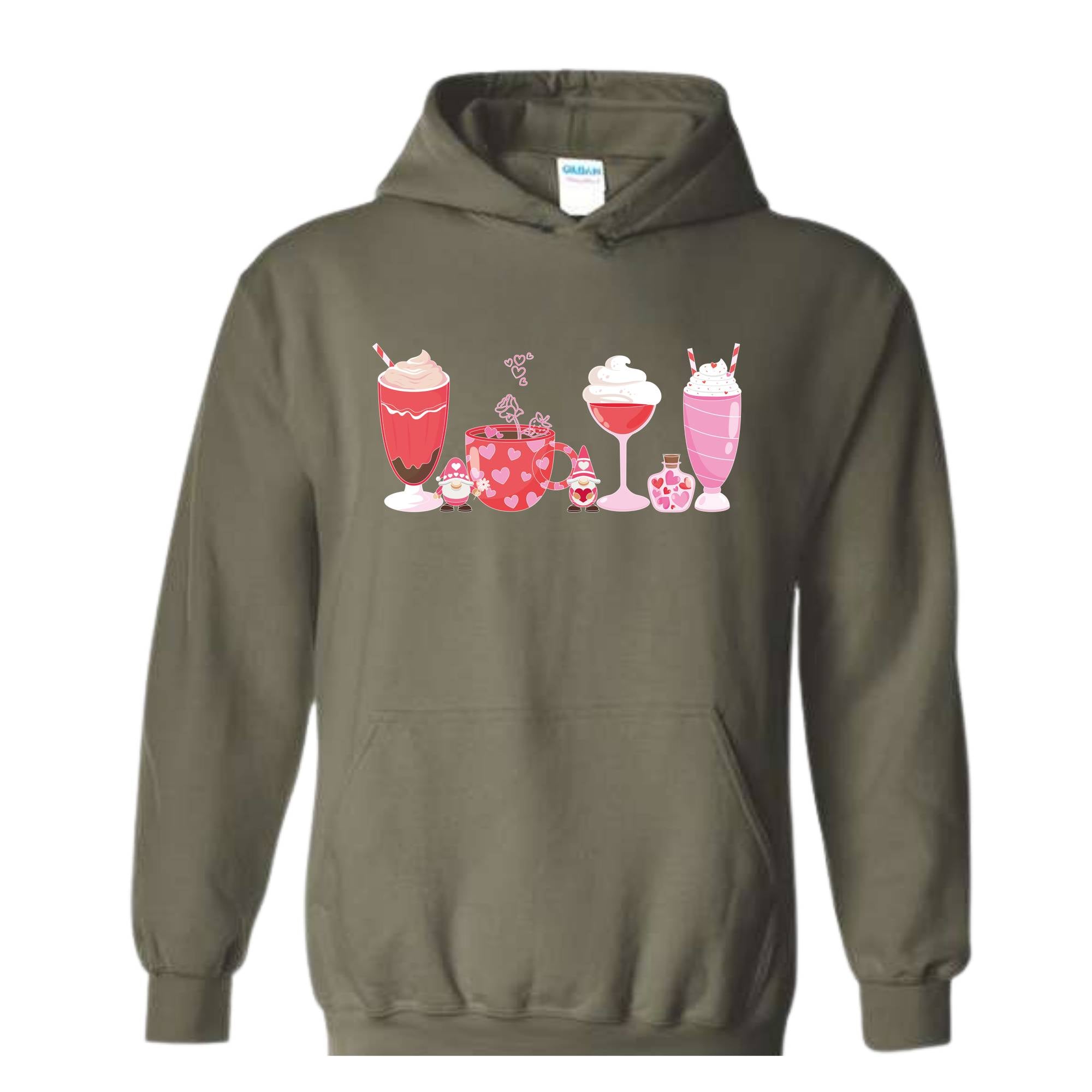 Valentines Coffee Sweatshirt, Valentines Hoodie, Valentines Day Sweatshirt, Valentine's Gift, Love and Coffee Sweatshirt, Valentines Sweater