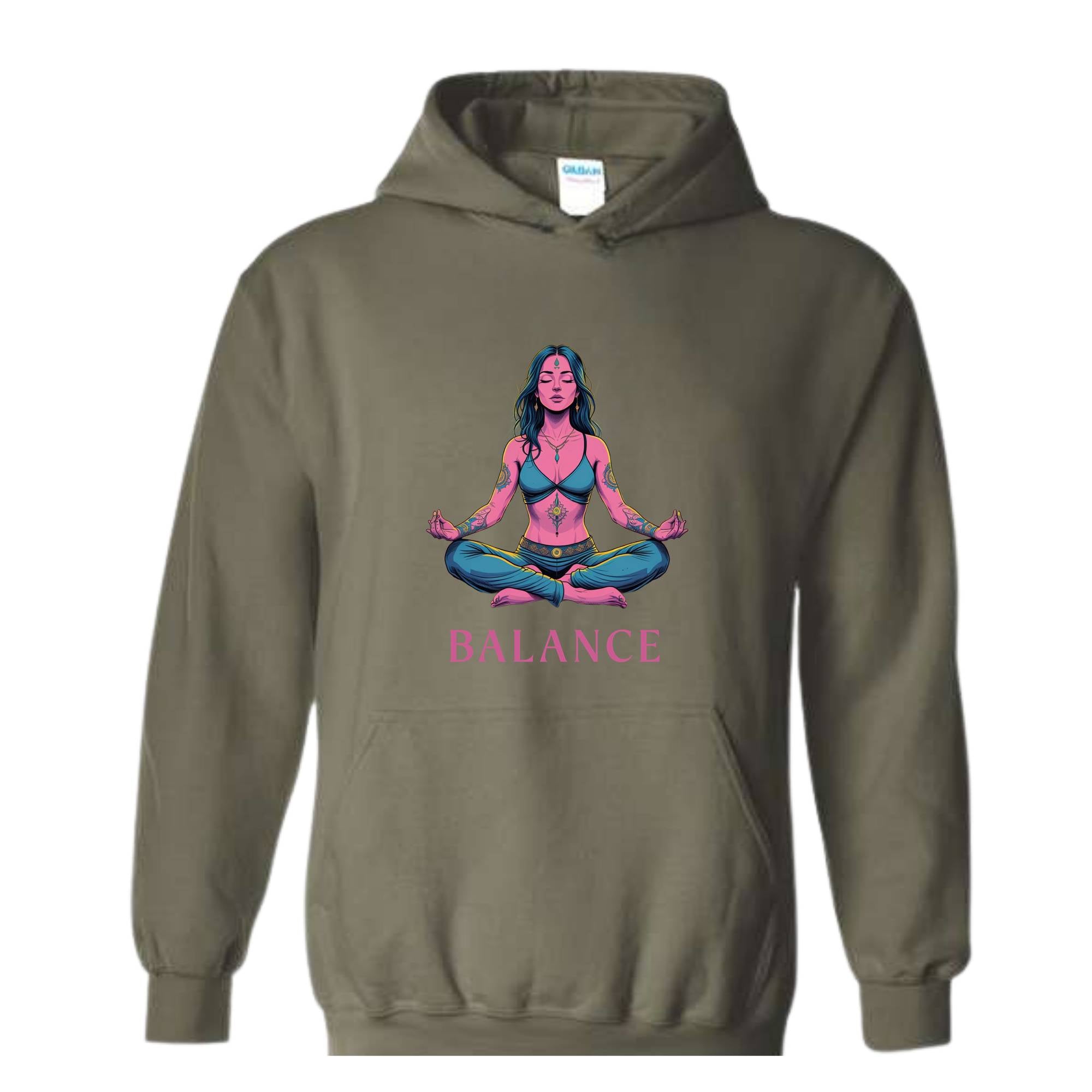 Meditation Balance Hoodie, Spiritual Hoodie, Yoga Sweatshirt, Balance Hoodie, Yoga Hoodie, Buddhist Sweatshirt, Yoga Sweatshirt