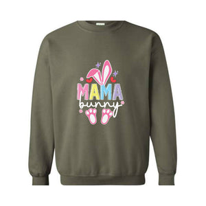 Mama Bunny Sweatshirt, Easter Sweatshirt, Easter Mom Sweatshirt, Mom Easter Day Gift, Bunny Sweatshirt, Happy Easter Day, Rabbit Sweatshirt