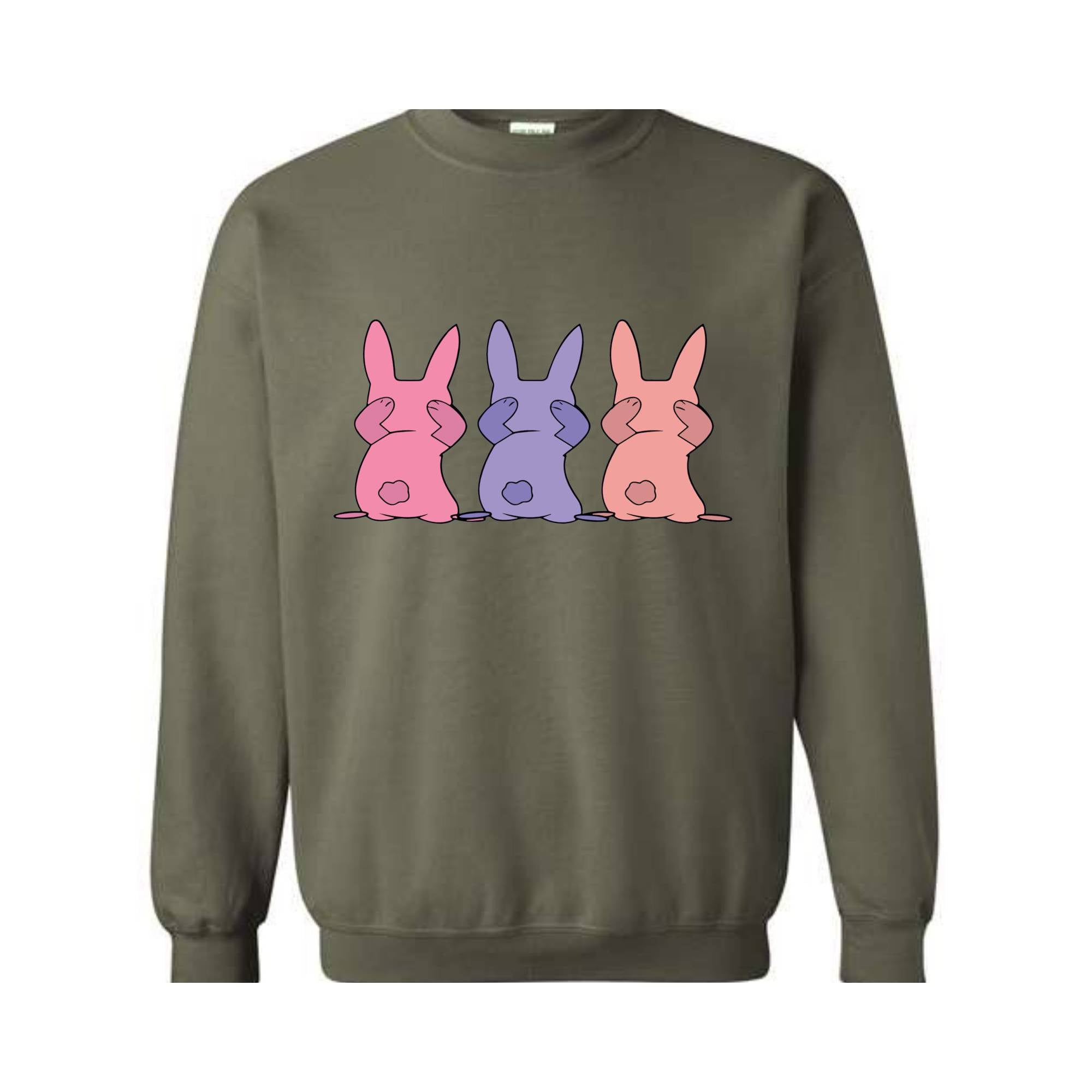 Three Rabbits Sweatshirt, Animal Sweatshirt, Wildlife Sweatshirt, Hipster Bunny Sweater, Bunny Hoodie