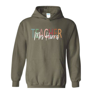 Custom Teacher Sweatshirt, Mrs Custom Name Sweatshirt, Cute Teacher Sweater, Teacher Appreciation Gifts