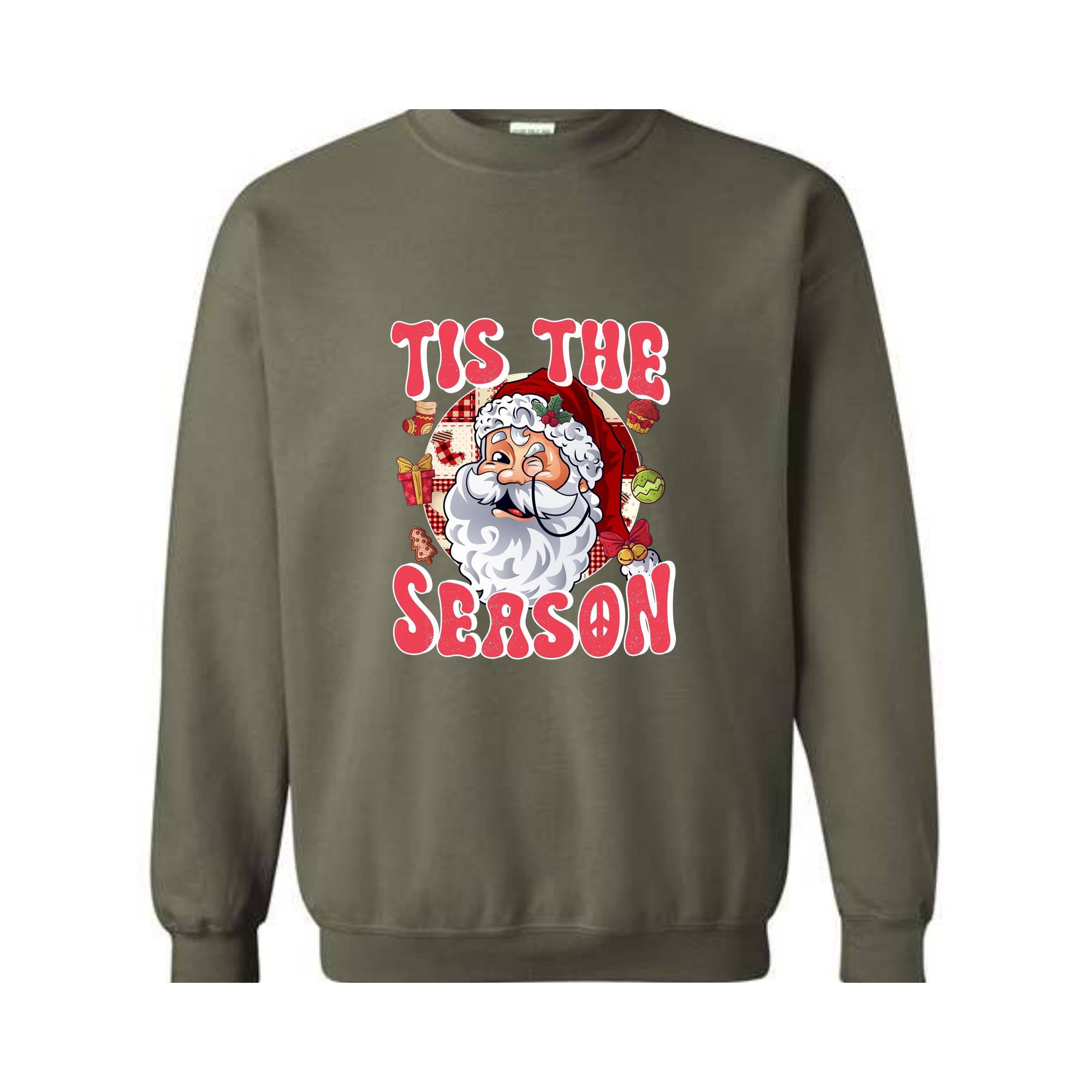 Tis The Season Sweatshirt, Christmas Sweater, Santa Sweatshirt, Cute Christmas Sweatshirt, Christmas Party, Xmas Gift, Holiday Sweatshirt