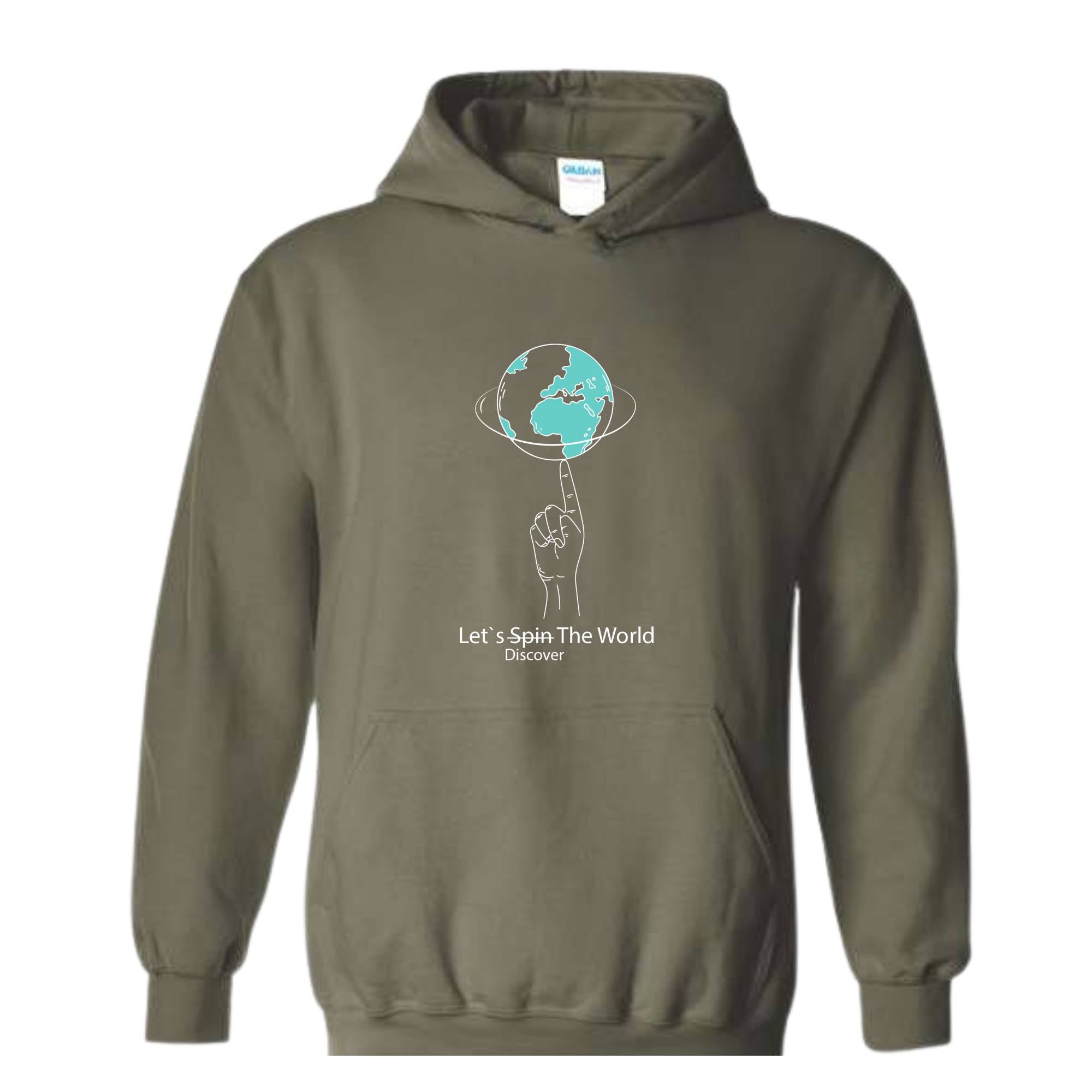 Lets Discover the World Hoodie , Earth Hoodie , Funny Earth Hoodie , The World Hoodie , Earth Back Hoodie , Hand with Earth