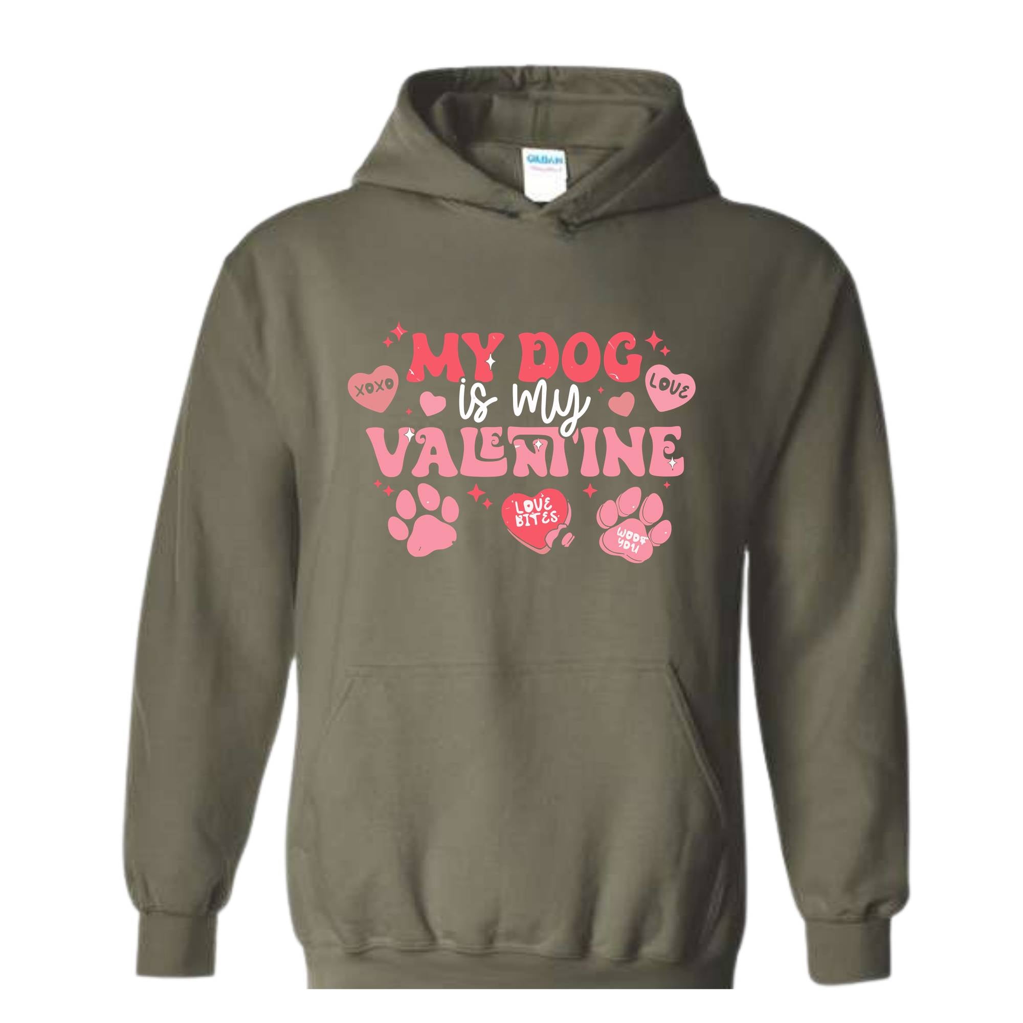 My Dog Is My Valentine Sweatshirt, Valentine Dog Hoodie, Dog Sweatshirt, Pet Lover Gift, Valentines Day Hoodie, Gift for Dog Mom