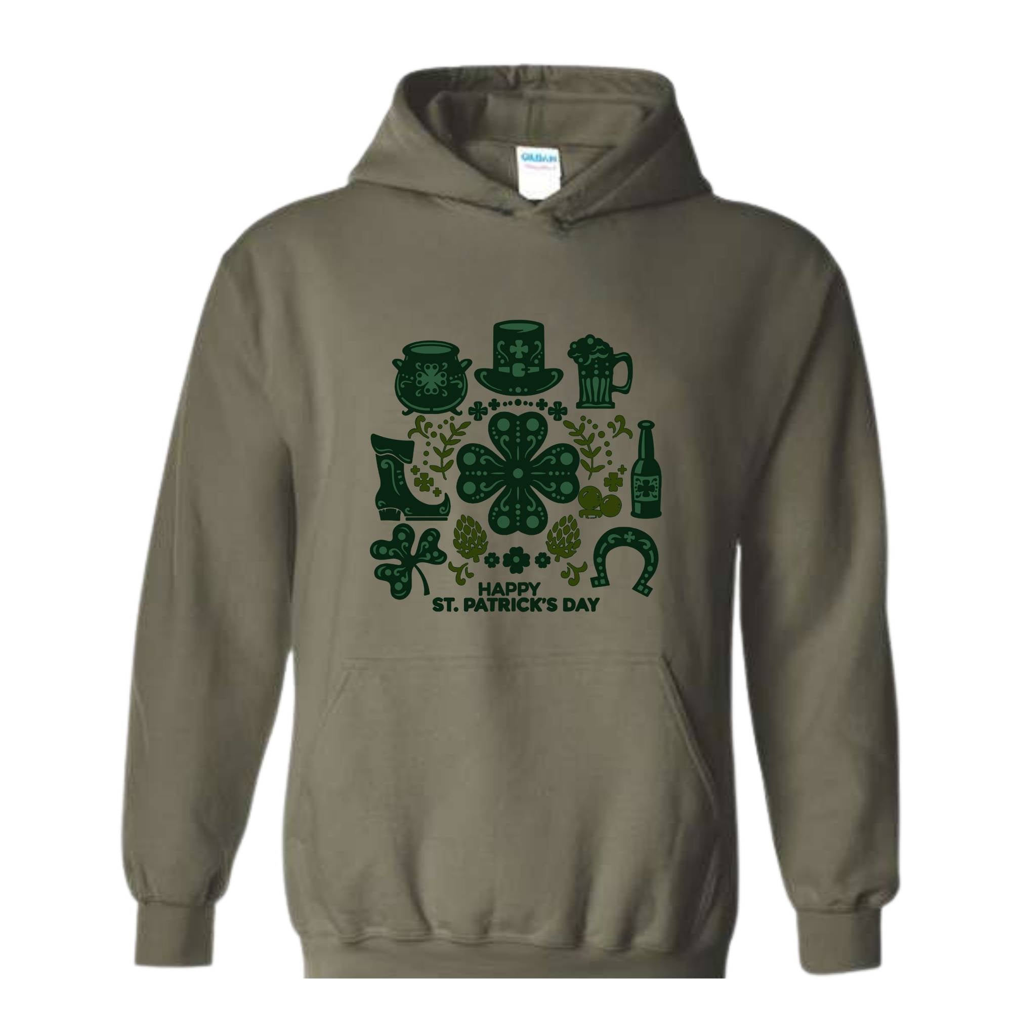 St Patricks Day Sweatshirt, Lucky Shamrock Sweater, Irish Green Sweater, Clover Pullover, Festive Sweatshirt