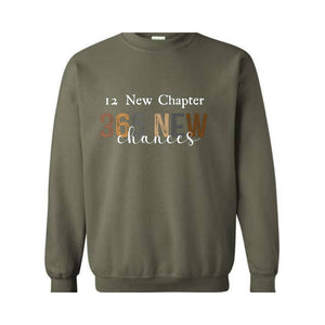 12 New Chapter 365 New Chances Sweater ,Christmas Sweatshirt, Reindeer Sweater, Holiday Xmas, New Year Sweater, Happy New Year Sweater.