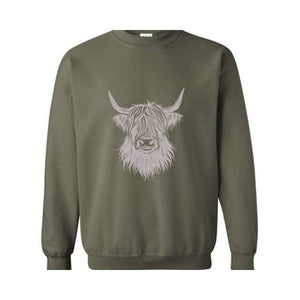 Western Highland Cow, Cow Sweatshirt, Highland Cow Shirt, Cow Shirts for Women, Cow Gifts, Highland Cow Sweatshirt, Cow Sweater