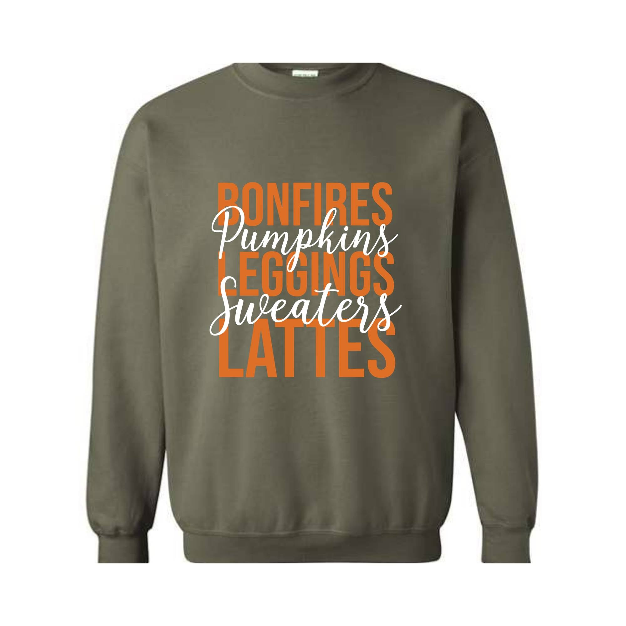 Bonfires Pumpkins Leggings Sweaters Lattes Sweatshirt, Thanksgiving Sweatshirt, Fall Autumn Sweater, Hello Autumn Shirt, Thanksgiving Gift