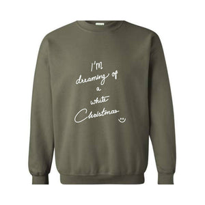 I’m Dreaming of White Christmas Jumper, Whimsical Christmas Quote Shirt, Tree Sweatshirt, Tree Shirt, Trendy Christmas, Tree Sweatshirt, Mer