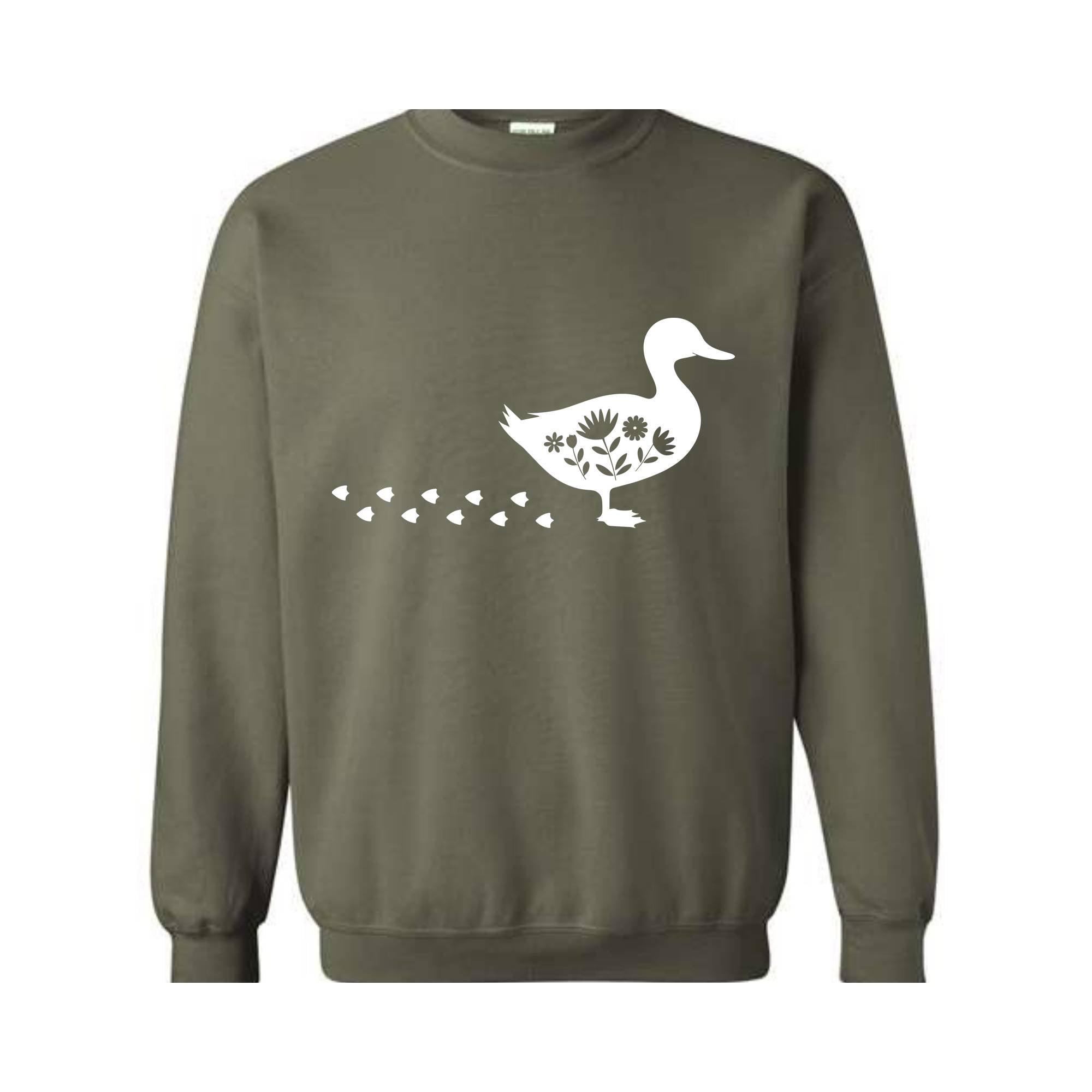 Floral Duck Sweatshirt, Ducks Hoodie, Animal Lover Hoodie, Duck Mom Hoodie, Cute Farm Gift, Duck Hoodie, Duck Lover Hoodie, Cute Duck Hoodie