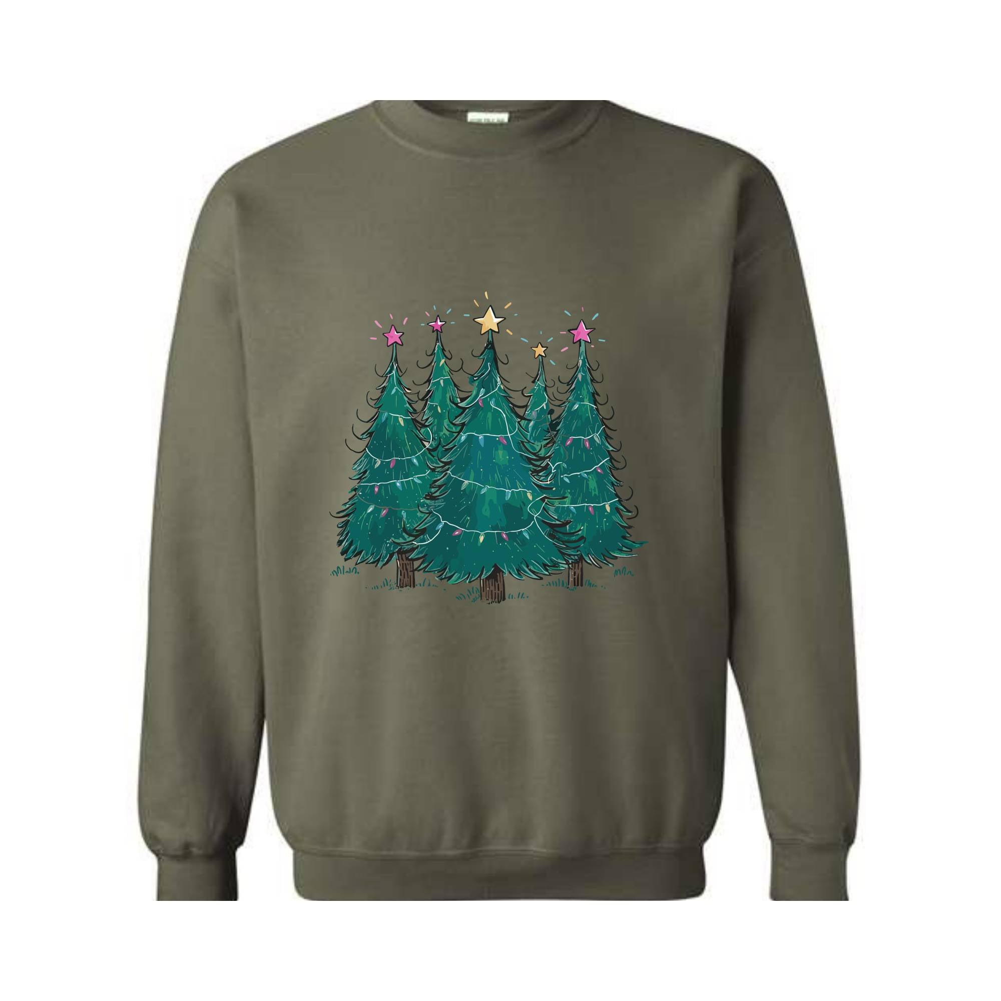 Christmas Trees Sweatshirt, Christmas Shirts For Women, Christmas Sweater, Shirts For Christmas