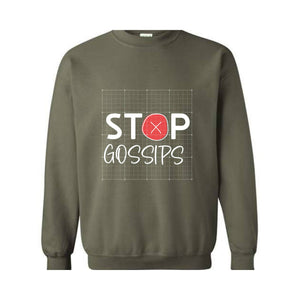 Stop Gossips Sweater, Funny Sweater, Trendy sweater, Wise Saying Sweater, Cute Sweater, People Hate Gossips Sweater, Good Manners Sweater