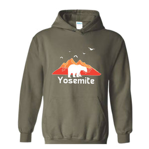 National Park Hoodie, National Park Name Hoodie, Bear Hoodie, Yosemite Hoodie, Mountains Hoodie, Landscape Hoodie