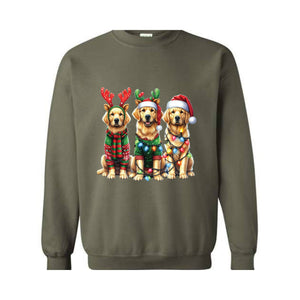 Golden Retriever Christmas Sweatshirt, Dog Christmas Sweatshirt, Golden Mom Shirt, Dog Lover Gift, Holiday Sweatshirt, New Year Sweatshirt