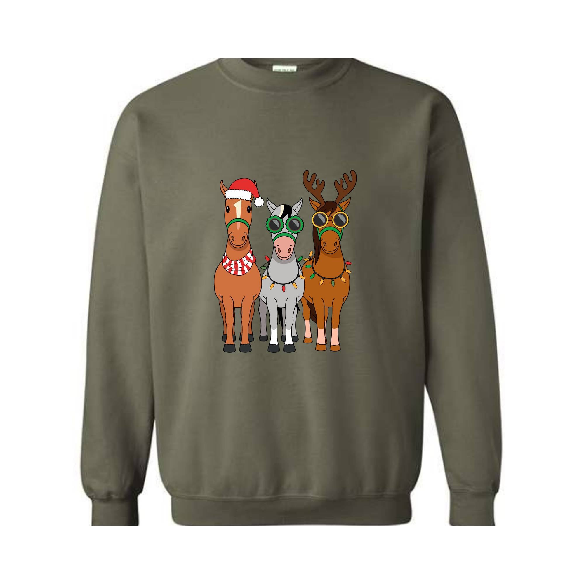 Horse Christmas Sweatshirt, Horse Lover Hoodie, Animal Christmas Shirt, Farm Animals Hoodie, Horse Christmas Hoodie, Western Christmas