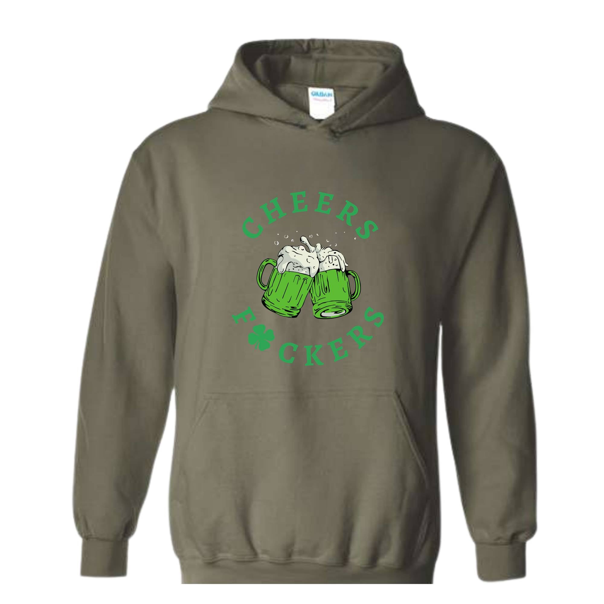 Cheers Fuckers Sweatshirt, St. Patrick's Day Sweater, Lucky Hoodie, Paddy's Day Shirt, Irish Gifts, Shamrock Sweater