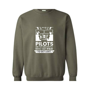 Funny Pilot Design For Men Women Airplane Airline Pilot Sweatshirt, Gift for Airplane Lover, Aviation , Funny Pilot Shirt