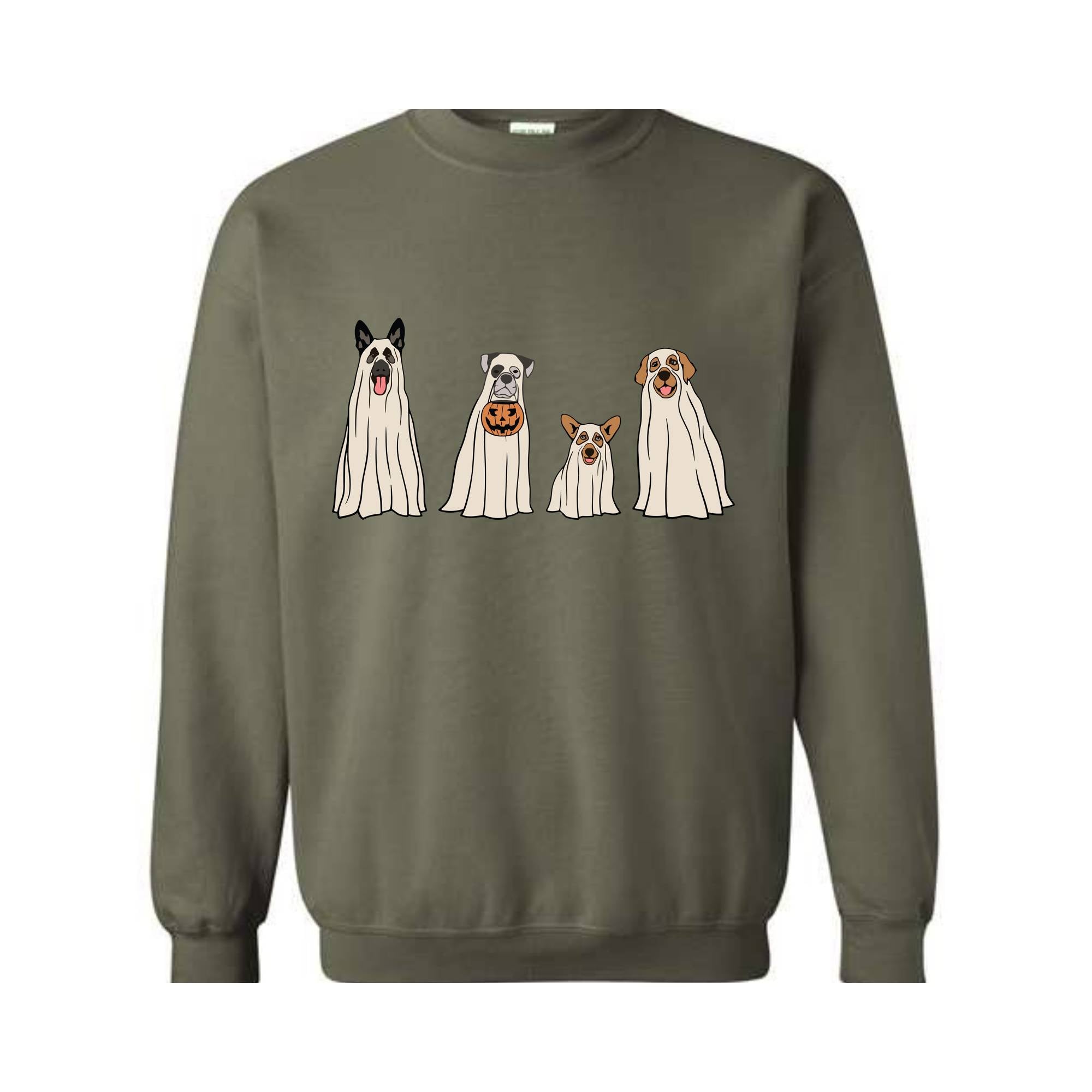 Ghost Dogs Sweatshirt, Halloween Sweatshirt, Halloween Dog Sweatshirt, Fall Sweatshirt, Pumpkin Sweatshirt, Spooky Season Sweatshirt