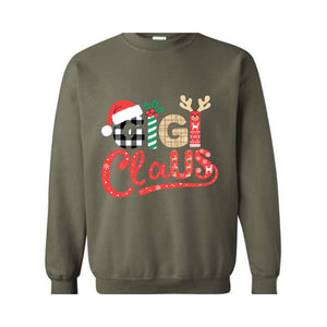 Gigi Claus Sweatshirt, Santa Claus Hoodie, Cute Gigi Hoodie, Grandma Hoodie, Funny Christmas Hoodie, Christmas Gigi gift, Grandma Gift