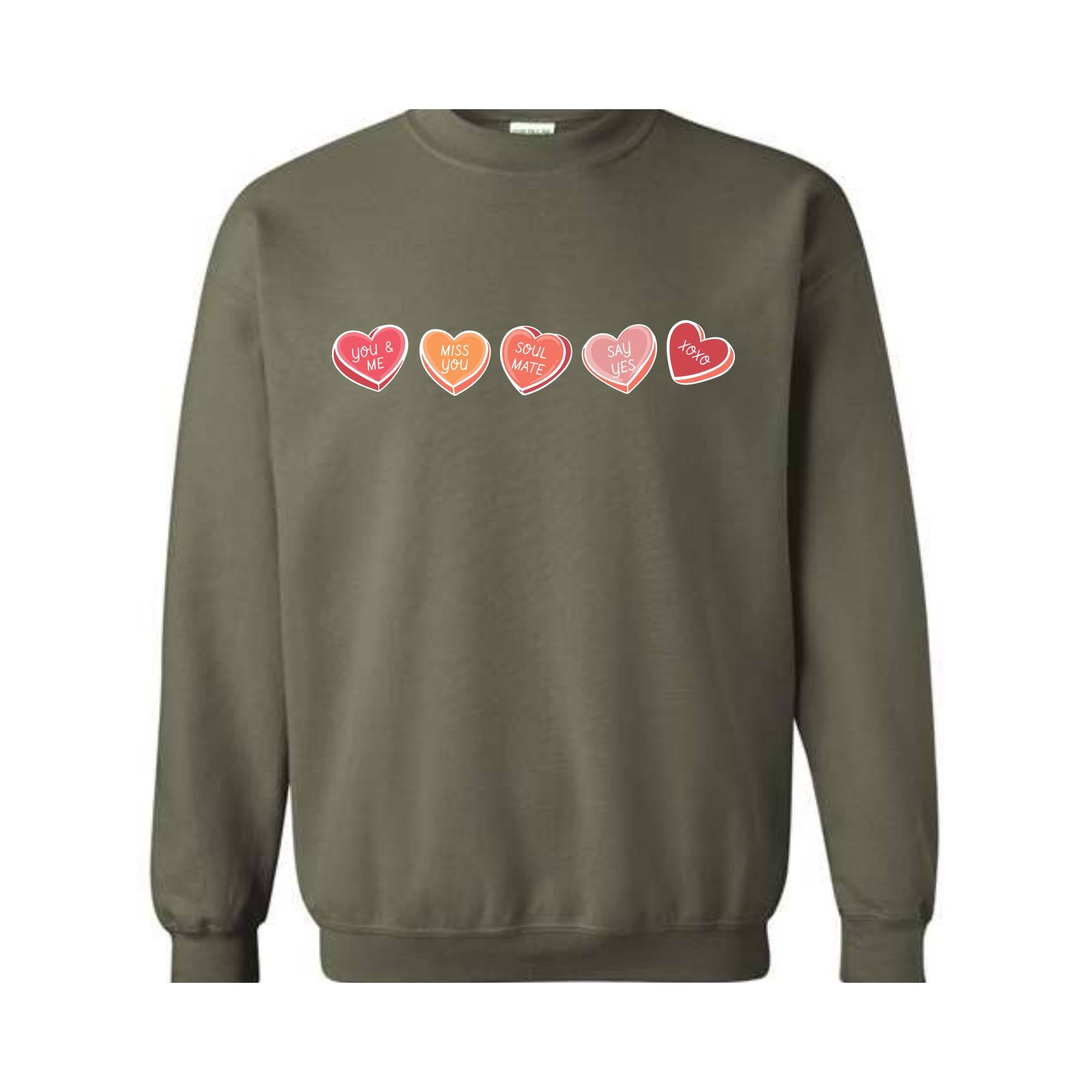 Cute Hearts Valentines Sweatshirt, Cute Valentines Day Sweater, Valentines Day Sweatshirt, Valentines Day Gifts