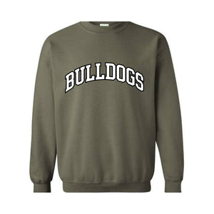 Team Mascot Sweatshirt, Bulldogs Team Sweatshirt, Bulldogs Football Sweatshirt, Bulldogs Fan Sweatshirt, Bulldogs School Sweatshirt