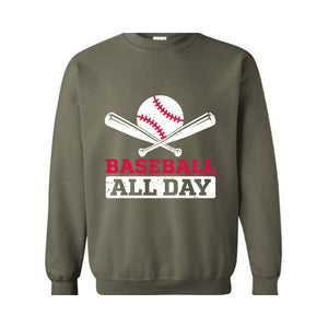 Baseball All Day Sweatshirt, Vintage Sweatshirts, Baseball Sweatshirt, Retro Baseball Sweatshirt, Retro Sweatshirts