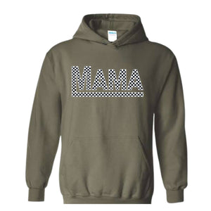 Checkered Mama Sweatshirt, Mom Hoodie, Mother's Day Gift, Cute Mom Hoodie, New Mom Hoodie, Best Mom Hoodie, Grandma Hoodie