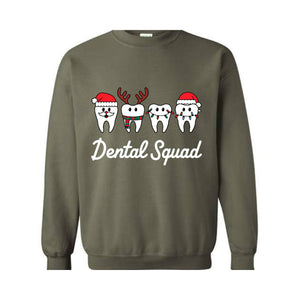 Dental Squad Sweatshirt, Christmas Teeth Sweat, Cute Dental Gift