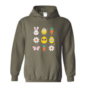 Easter Elements Hoodie, Cute Easter Hoodie, Cute Easter Hoodie, Easter Hoodie, Cute Mom Hoodie, Easter bunny Hoodie, Bunny Hoodie