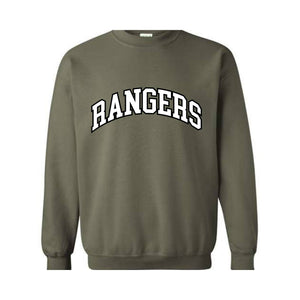 Team Mascot Sweatshirt, Rangers Team, Rangers Football Sweatshirt, Rangers Fan Sweatshirt, Rangers School Sweatshirt