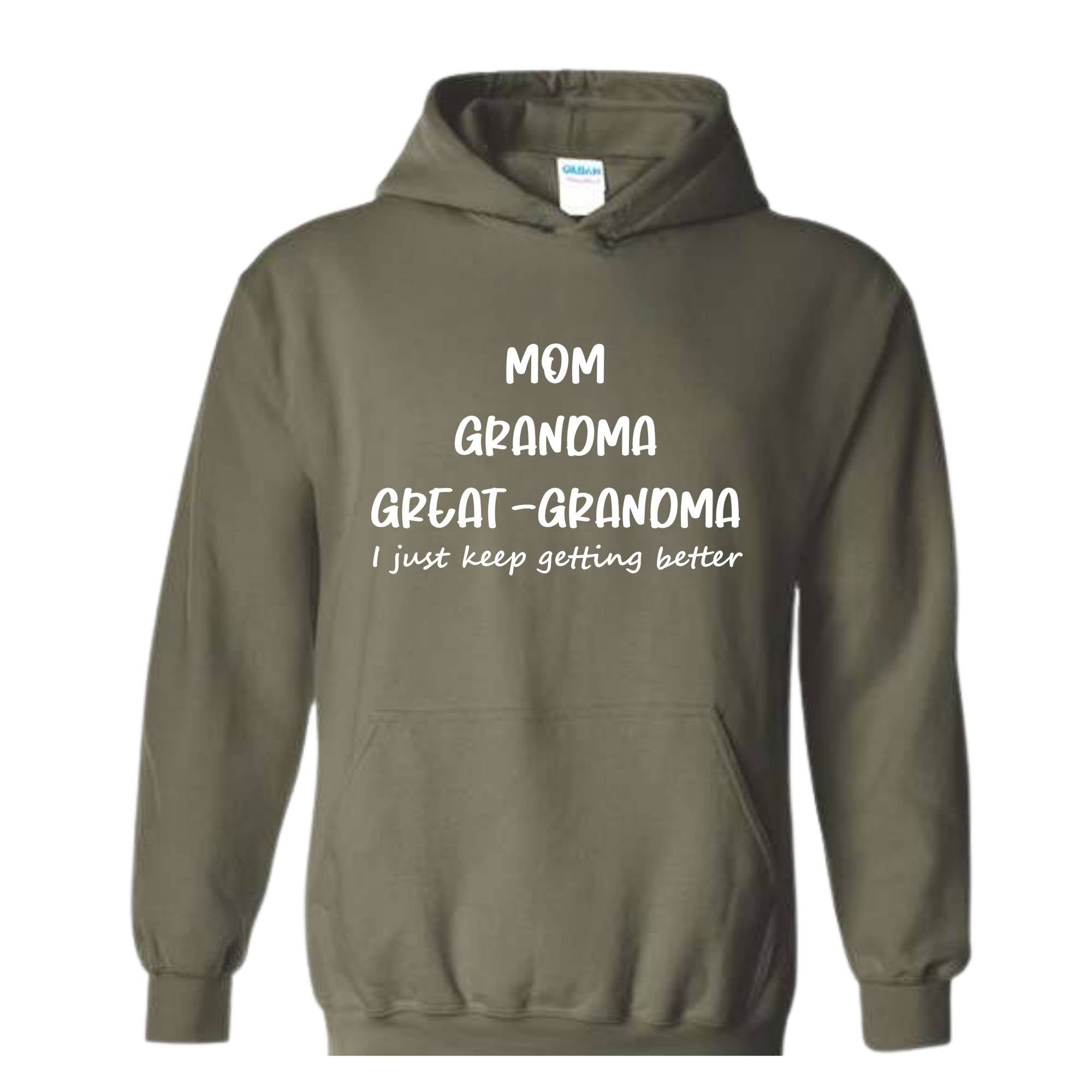 Mom Grandma Hoodie , Mom Grandma Great Grandma Hoodie , Grandma Gift, Mother's Day Hoodie , Mother's Day, Pregnancy Announcement Hoodie