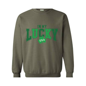 In My Lucky Era Sweatshirt, Saint Patrick Day Sweatshirt, Irish Sweatshirt, Shamrock Sweatshirt, Irish Day Gift, Lucky Sweatshirt,