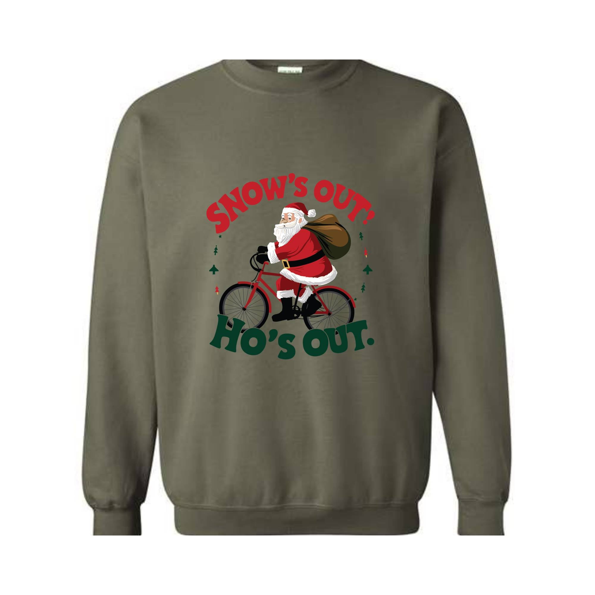 Snow's Out Funny Santa Christmas Sweatshirt, Santa Claus Sweatshirt, Christmas Hoodie, Christmas Santa Sweater, Funny Santa T-Shirts