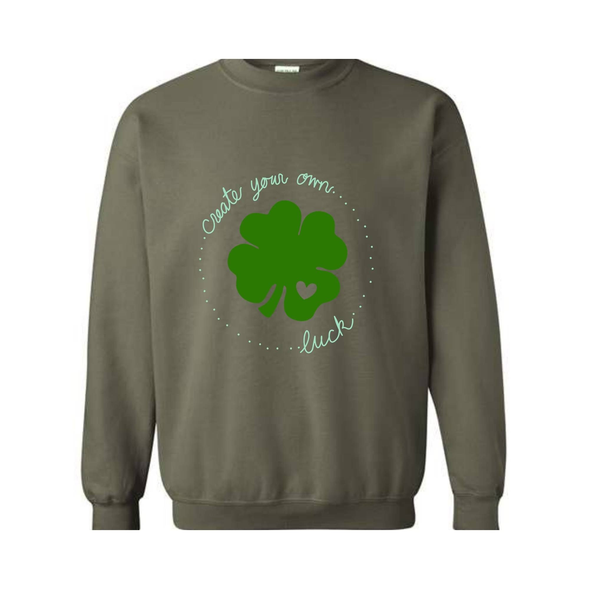 Shamrock St Patricks Day Sweatshirt, Clover Sweater, Green Pullover, Irish Gift, Lucky Charm , Custom Sweatshirt