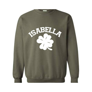 Custom Shamrock Sweatshirt, Personalized Name Hoodie, Custom St Patrick's Day Sweatshirt, Irish Hoodie, Vintage St Patrick's Shirt