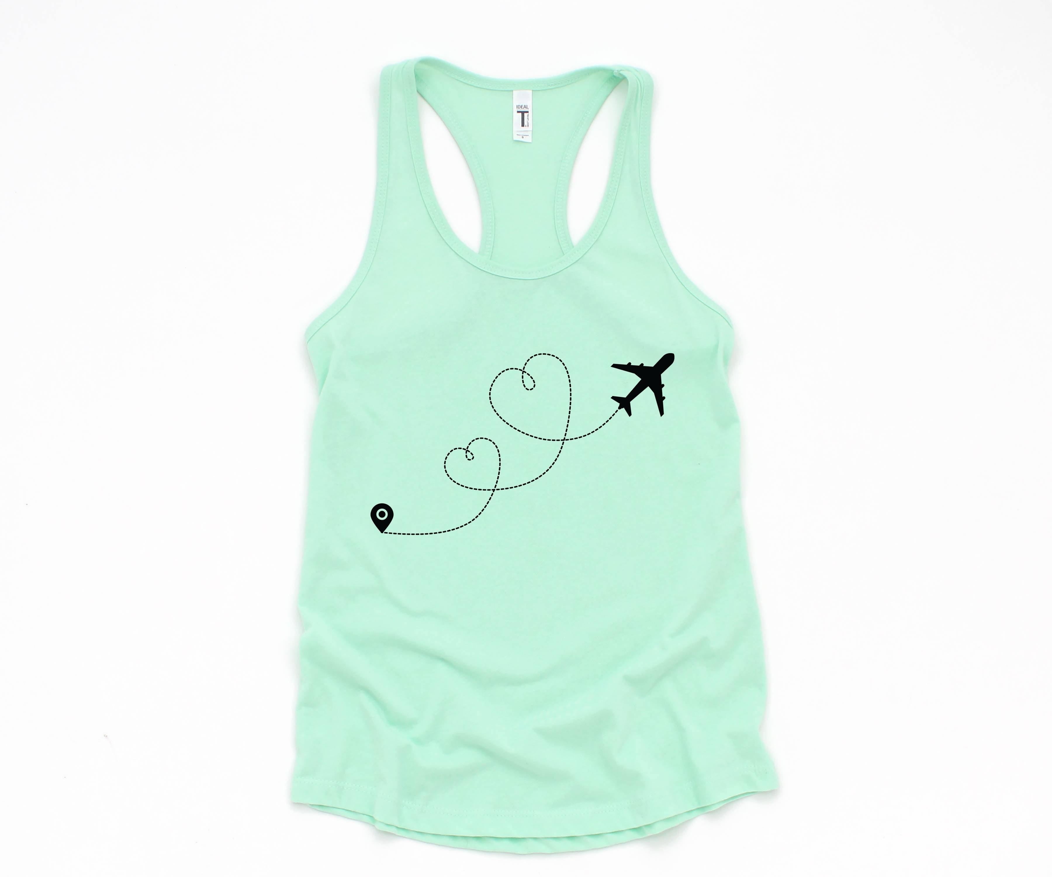 Airplane Heart Tank Top, Plane Lover Tank Top, Adventurer Tank Top, Vacation Tank Top, Travel Lover Tank Top, Destination Tank Top