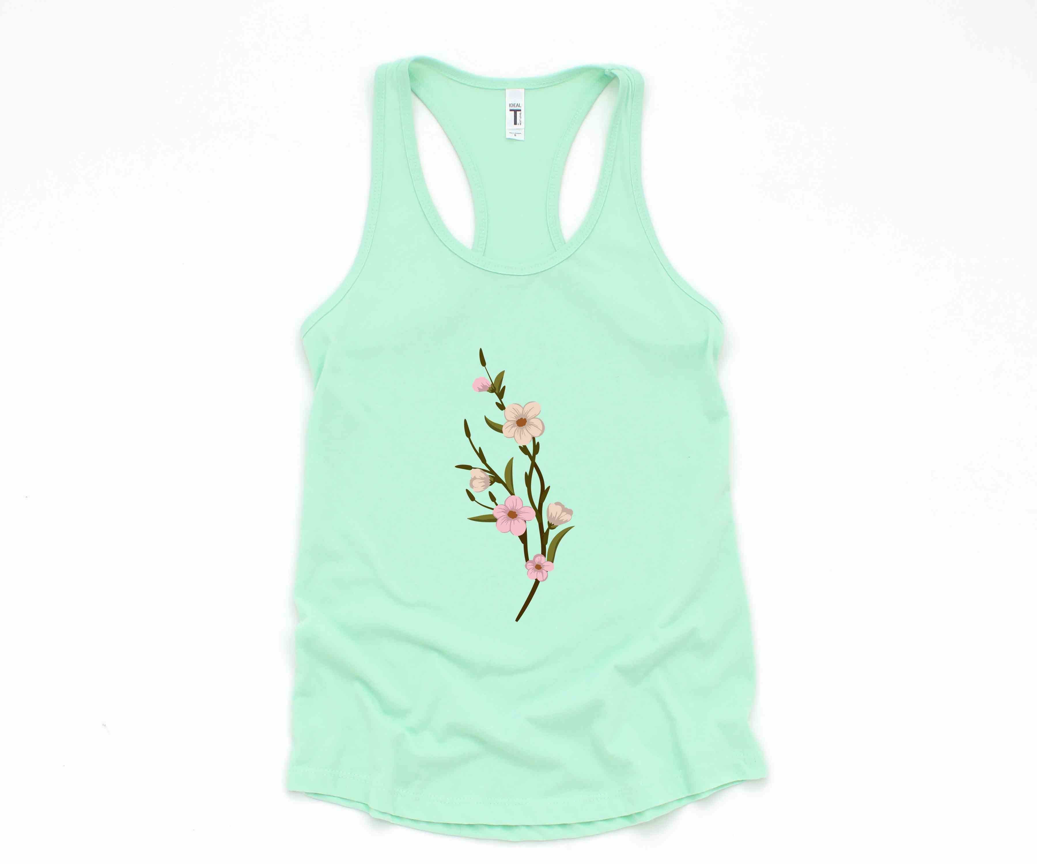 Flowers Tank Top, Trans Pride, Trans Rights, Subtle Trans Tank Top, Cool Trans Shirt, Trans Tank Top, Cute Trans Gift