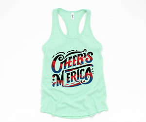 Cheers Merica Tank Top, 4th Of July Tank, Red White And Blue Tank Top, Merica Tank Top, summer tank tops, usa patriotic shirts