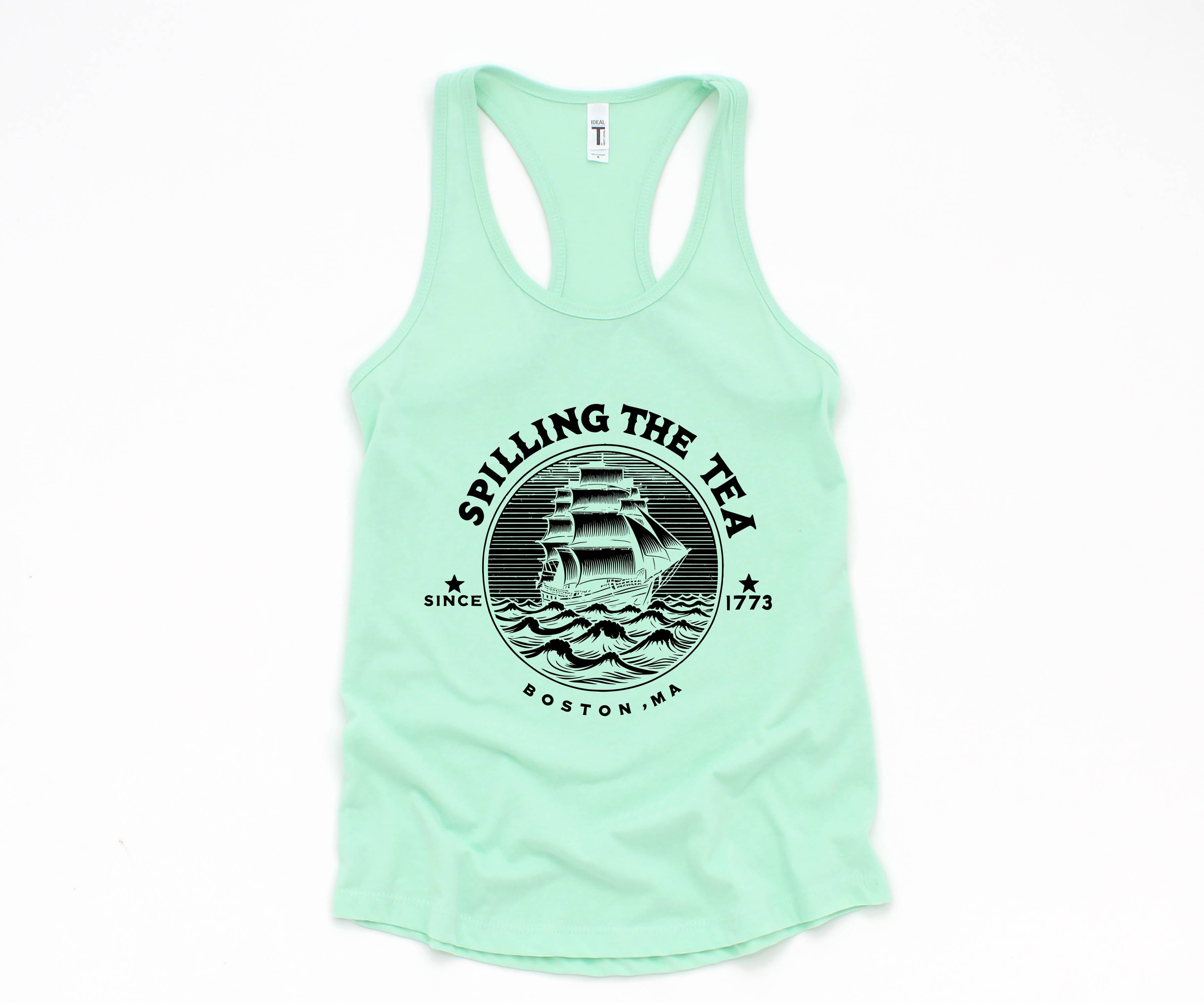 Spilling the Tea Since 1773 Tank Top, Boston Tea Party Tank Top, Boston MA State Tank, Funny 4th of July Tank Top