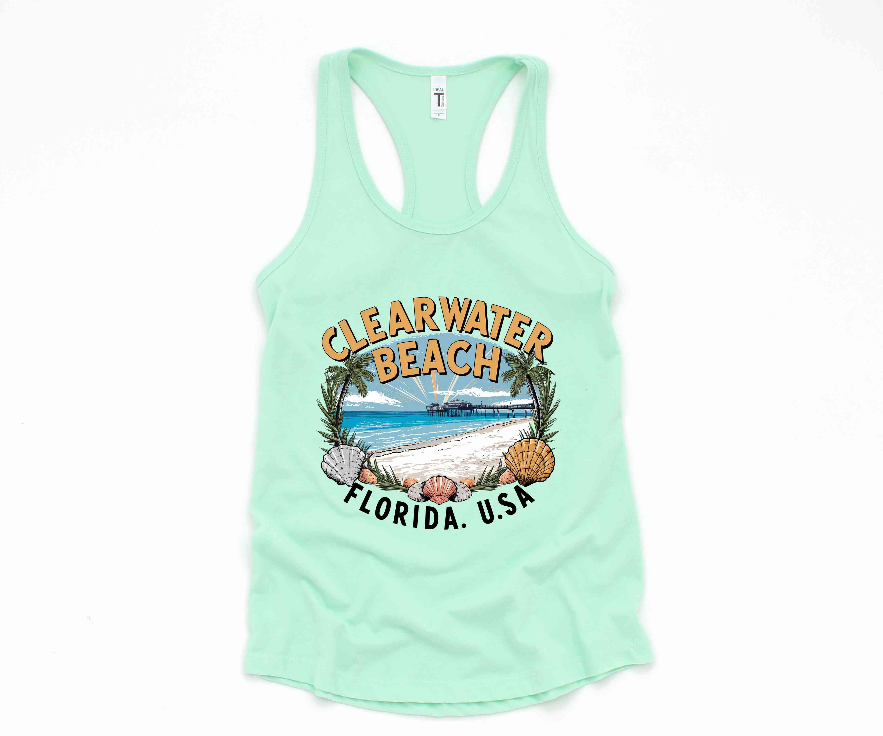 Clearwater Beach Tank Top, Summer Trip Shirt, Beach Trip Tank Top, Beach Tank Top, Beach Gift, Beach Outfit, Retro Beach Shirt