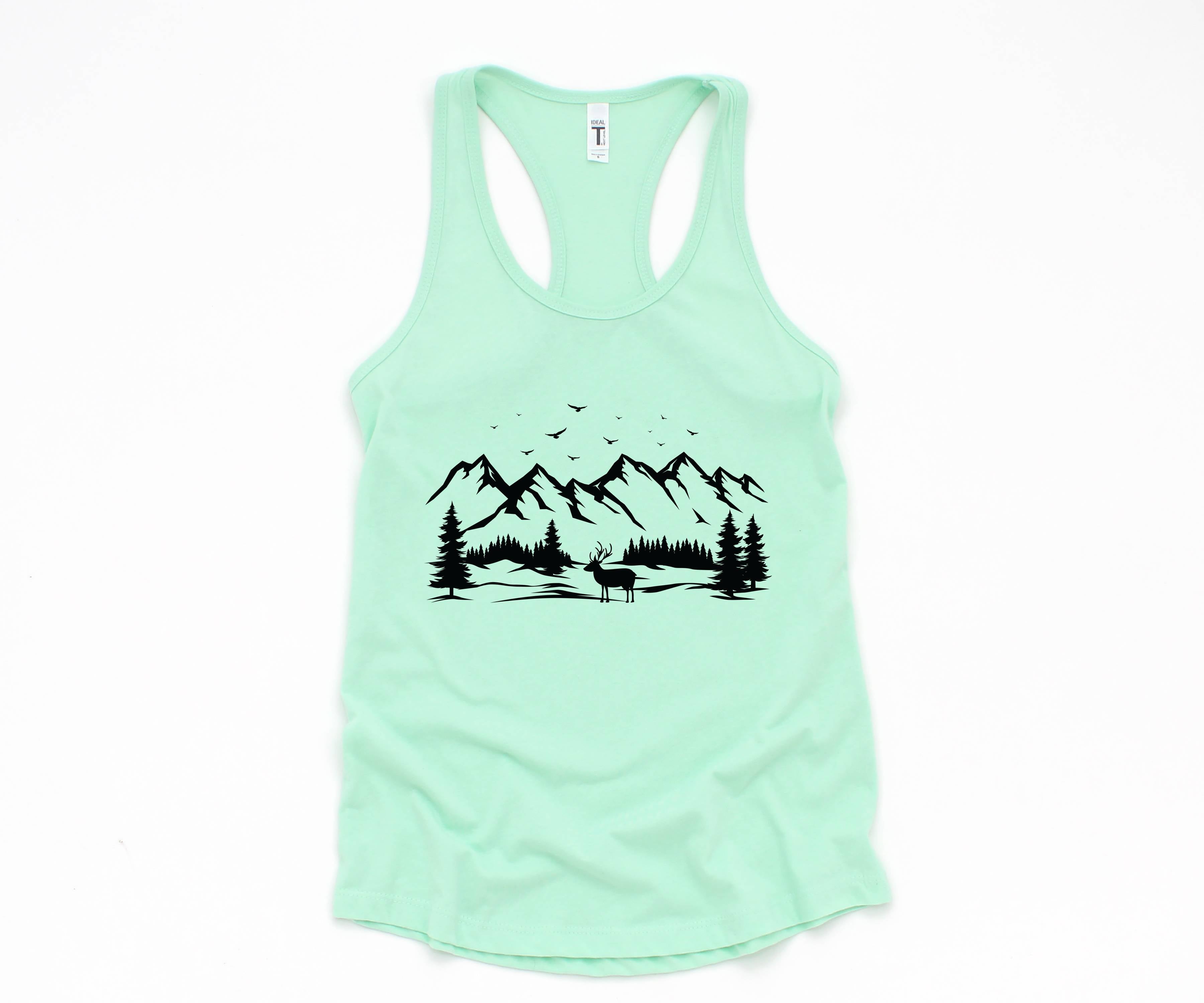 Deer Mountain,Tank Top,Hiking Tank Top,Deer Tank Top,Hippie Tank Top,Mountain Tank Top,Boho Tank Top,Camping Tank Top,Yoga Tank Top,Custom Tank Top,Exercise Tank Top,Camp Tank Top,Mountain Camp Tank