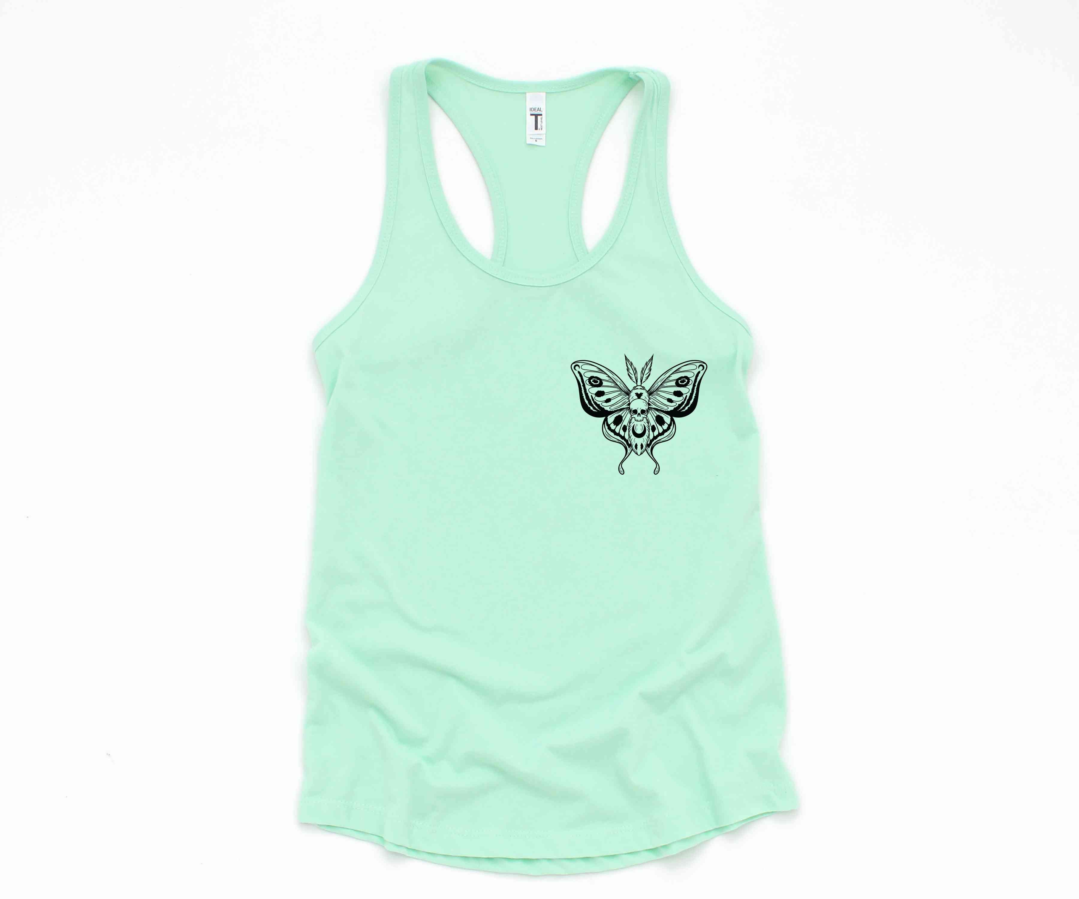 Mystical Death Moth Tank Top, Witchy Moth Tank Top, Witchy Occult Moth Tank Top, Moth Tank Top, Witchy Mystical Moth Tank Top, Death Moth