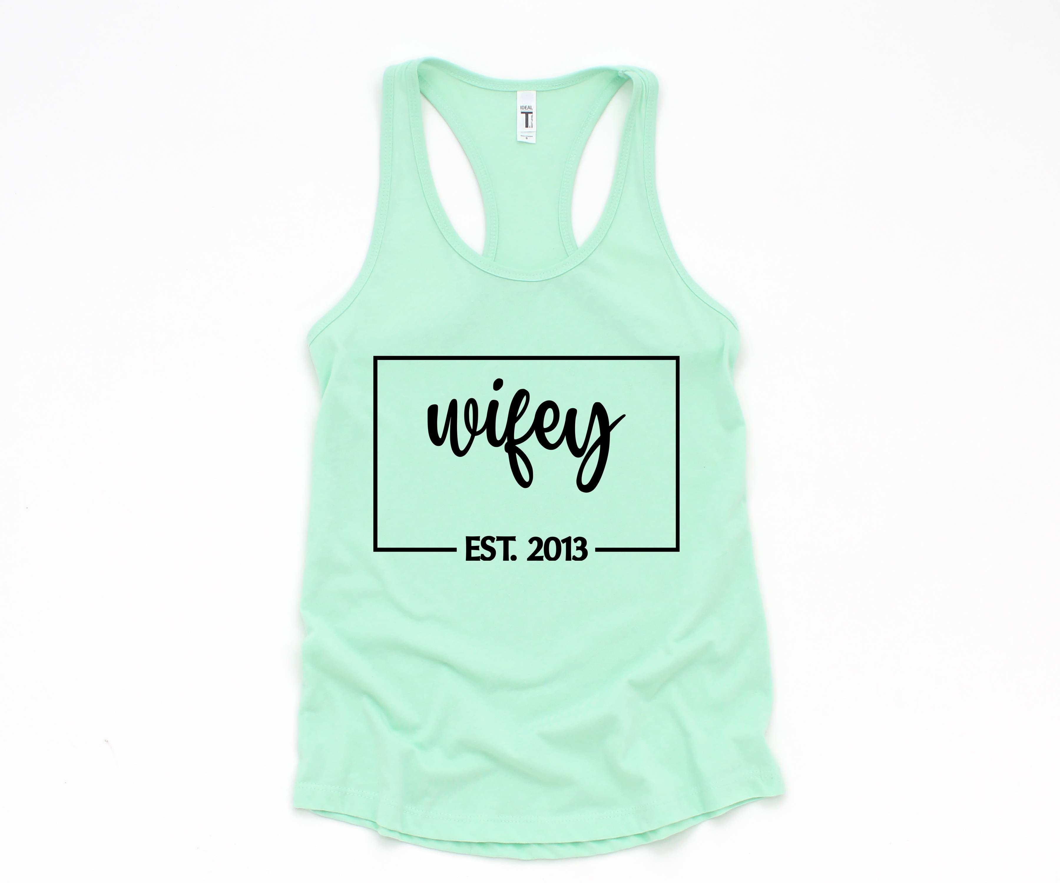 Wifey Est Tank Top, Engagement Gift, Honeymoon Tank Top, Just Married Shirt, Engagement Tank Top, Wifey Custom Tank Top