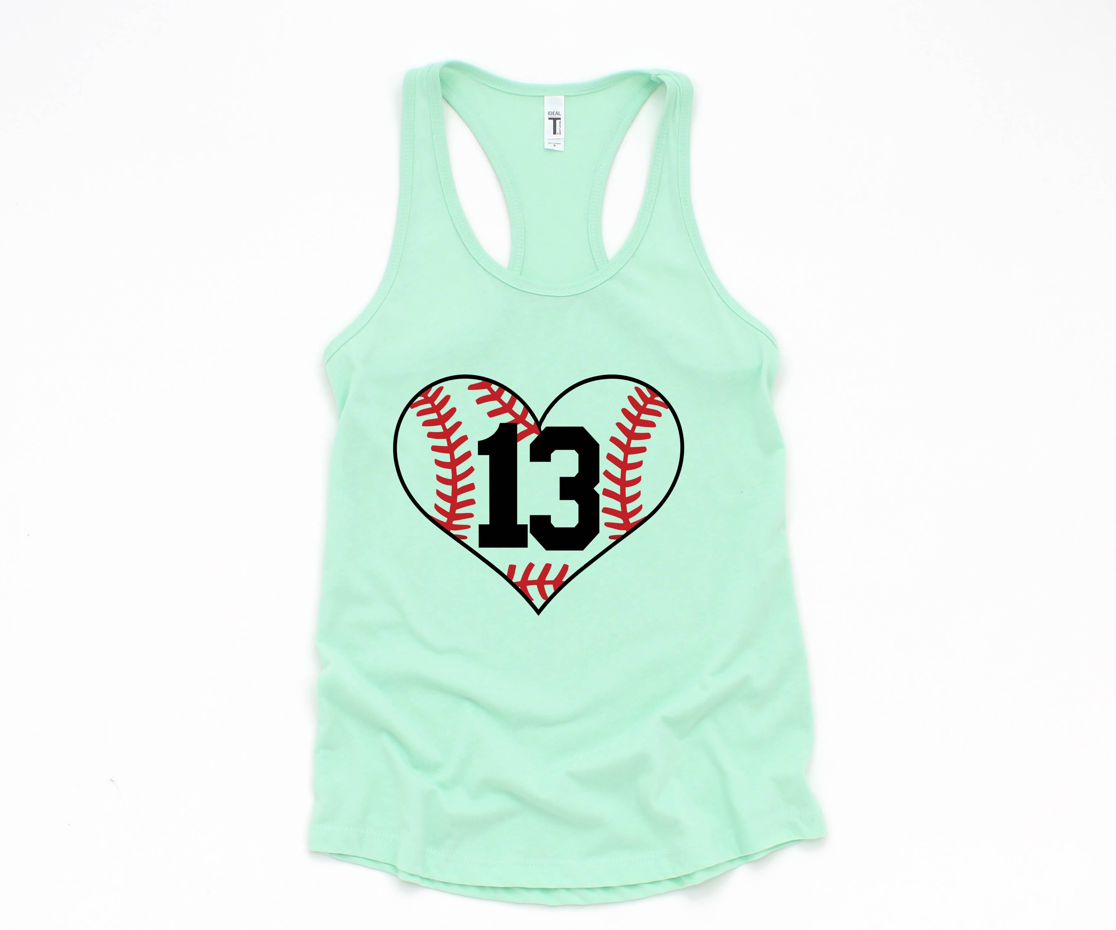 Personalized Heart Baseball Mom Shirt, Custom Baseball Mom Tank, Mom Shirt, Sports Mom Tank Top, Sports Tank