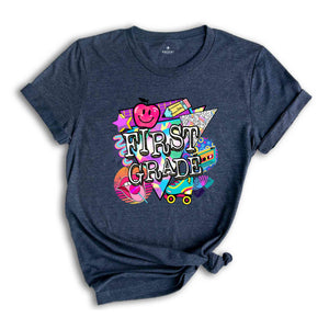 First Grade Shirt, 1st Grade Back To School, First Day of School, Matching Tee, Gift for Girls, Back To School Shirt