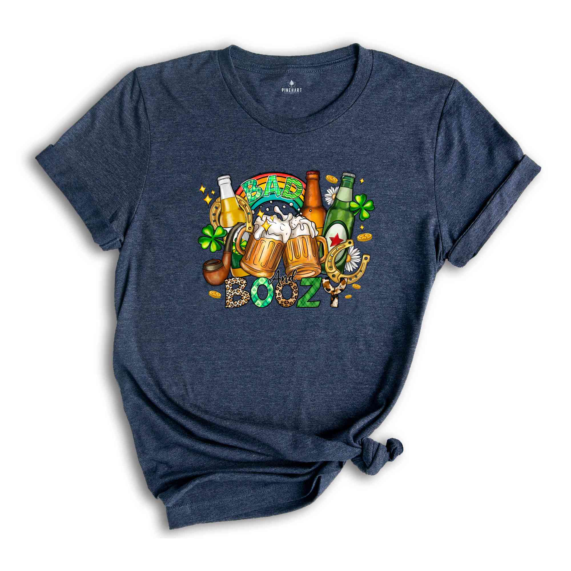 Bad And Boozy Shirt, Saint Patrick's Day Shirt, Beer Shirt, St. Patrick's Day Shirt, Saint Patrick Beer Shirt